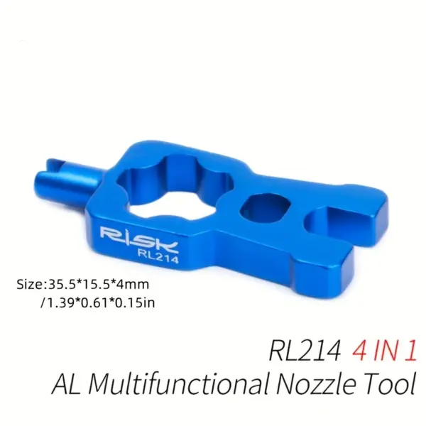 Multifunctional Blue Nozzle Tool for Bicycle