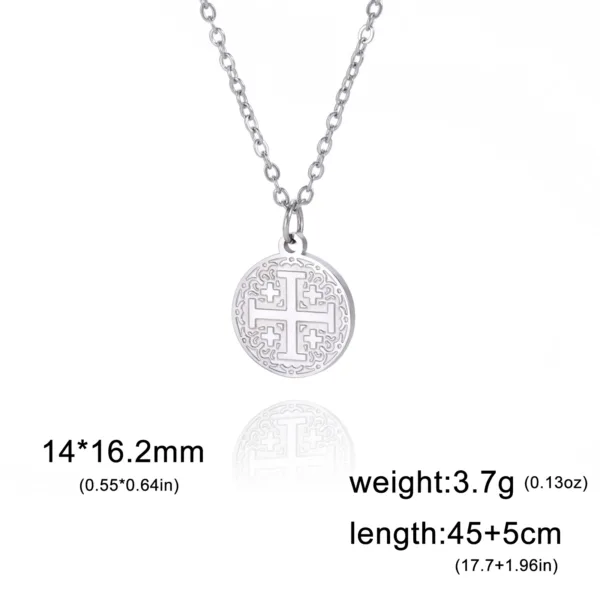 Jerusalem Cross Pendant Necklace for Women - Image 8