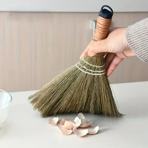 Natural Handmade Small Straw Broom for Cleaning - Image 4