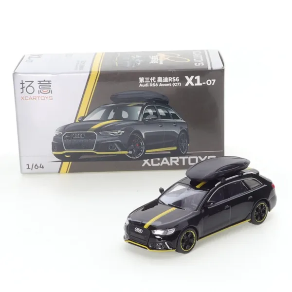 1/64 Scale Audi RS6 C7 Black Model Car - Image 9