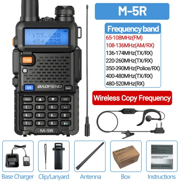 Baofeng M-5R Portable Walkie Talkie Radio - Image 11