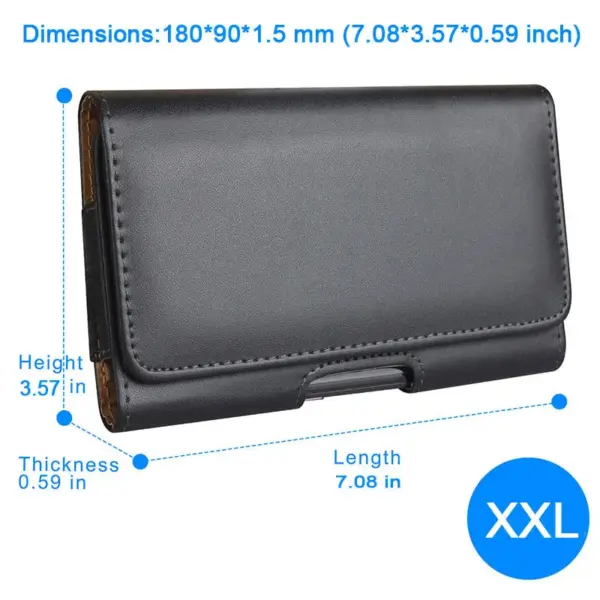 Leather Belt Clip Pouch for Phones 4-7.2 Inch - Image 7