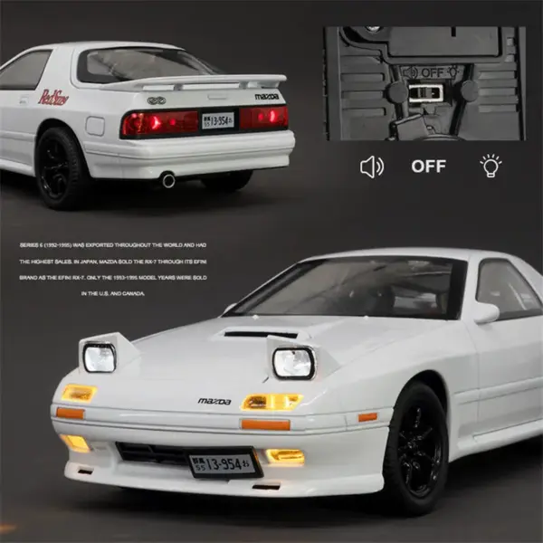 1:24 Mazda RX7 Alloy Diecast Car Model - Image 5