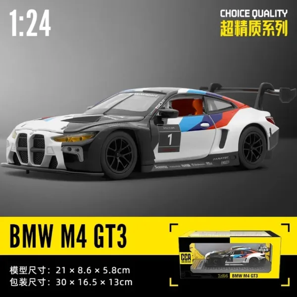 1:24 BMW M4 GT3 Diecast Metal Model Car - Image 6