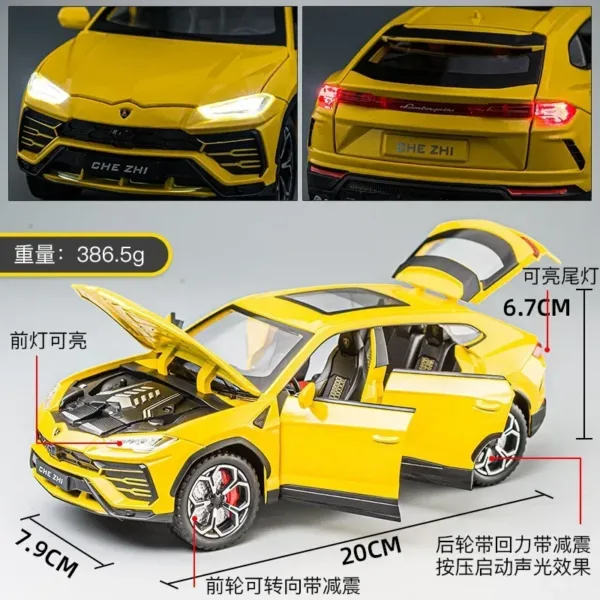 1:24 Lamborghini URUS Diecast Model Car - Image 3