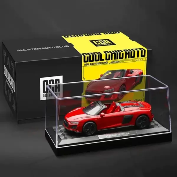 1:43 Scale Toyota Supra and Audi R8 Model - Image 5