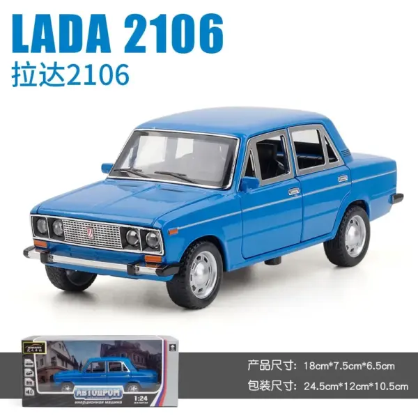 Diecast 1:24 Lada Model Car with Sound and Light - Image 9