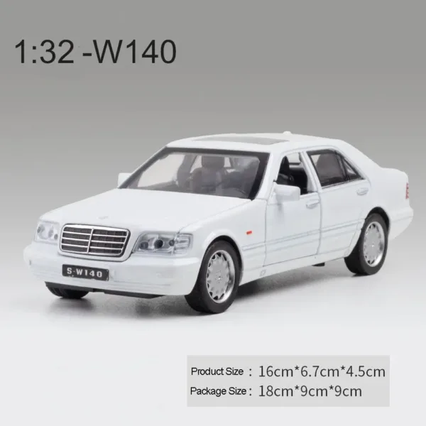 1:32 Diecast Benz S-W140 Car Model Toy - Image 7