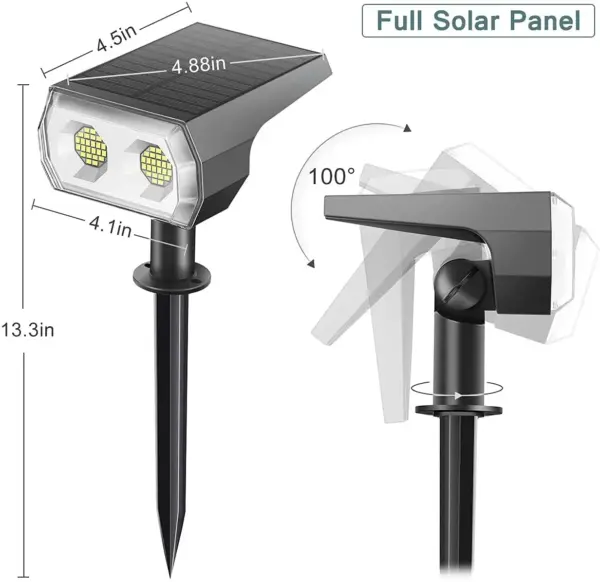 48 LEDs Solar Landscape Spotlights Set - Image 5