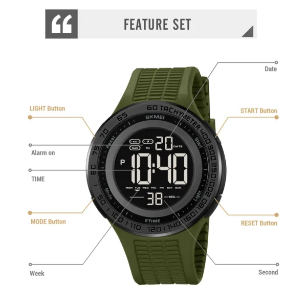 SKMEI 2155 Waterproof Digital Men's Watch - Image 4