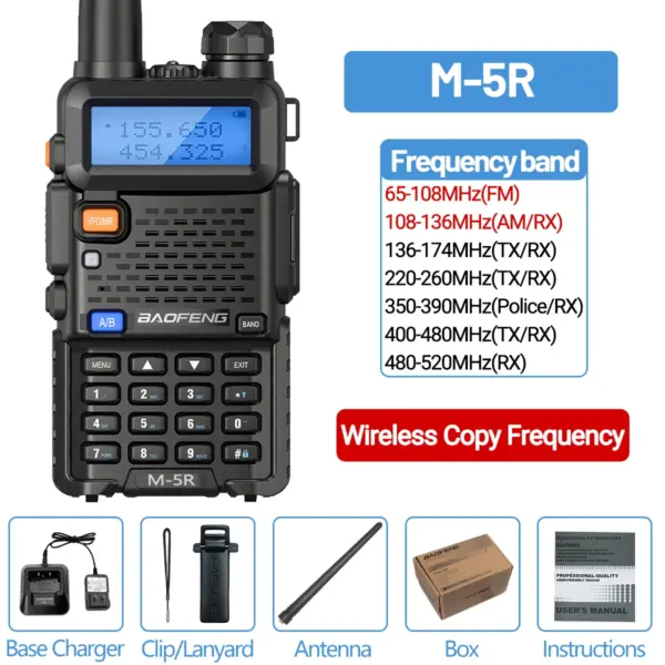 Baofeng M-5R Portable Walkie Talkie Radio - Image 7