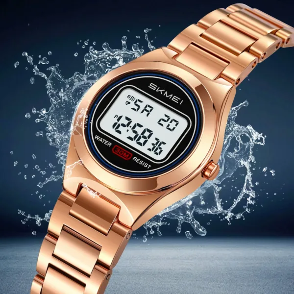 Women’s Digital Stainless Steel Luxury Watch - Image 3