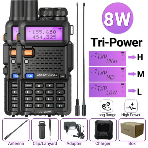 Baofeng UV-5R 5W/8W Dual Band Walkie Talkies - Image 7