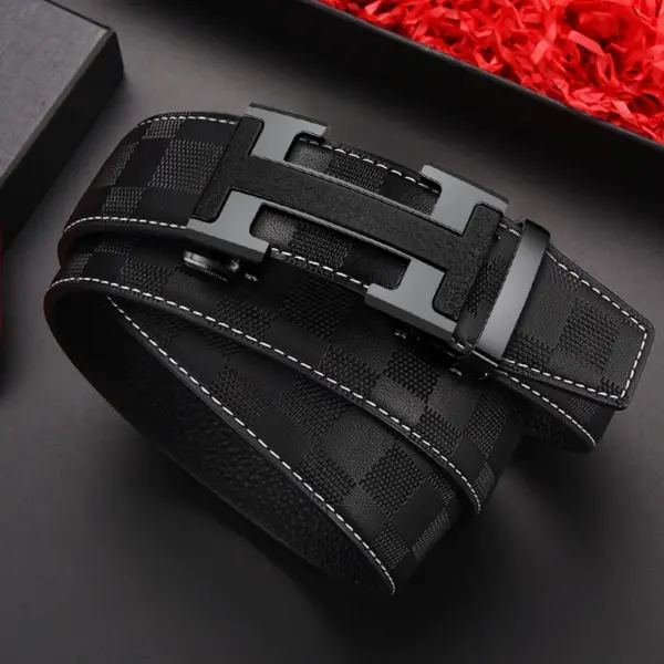 Men's Genuine Leather Automatic Buckle Belt