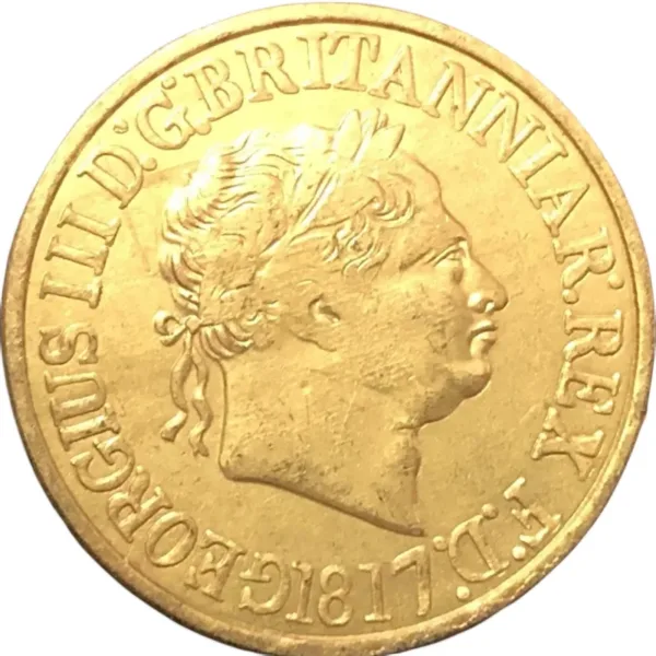 George III 1817 Gold Plated Replica Coin