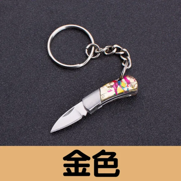 Mini Brass Wood Folding EDC Knife Portable - Image 23