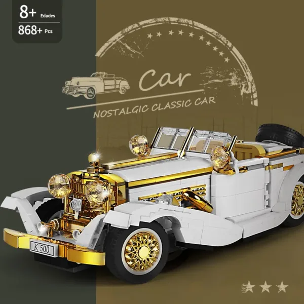 Classic Retro Car Building Block Model Toy - Image 5