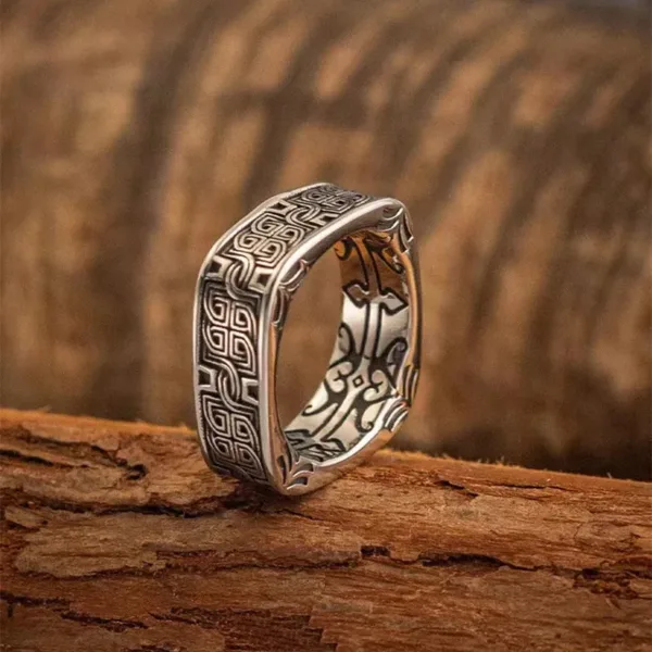 Vintage Celtic Knot Cocktail Ring for Men