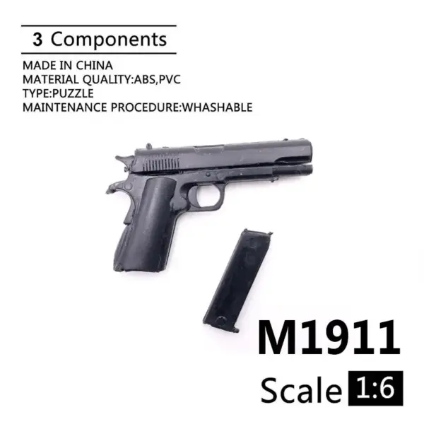 1/6 Scale M1911 A1 Black Pistol Model - Image 2