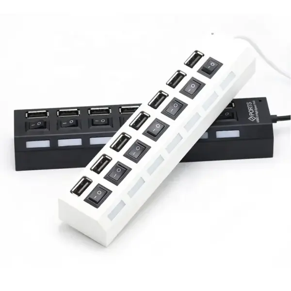 7-Port USB Hub with On/Off Switch for PC