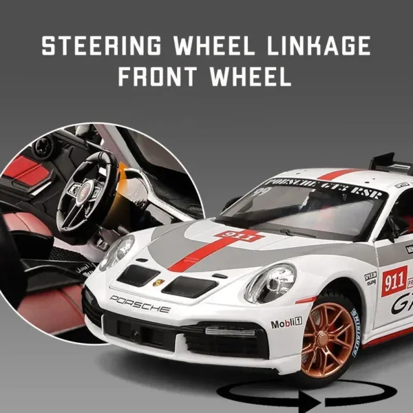 1:24 Porsche 911 GT3 RSR Diecast Model Car - Image 3