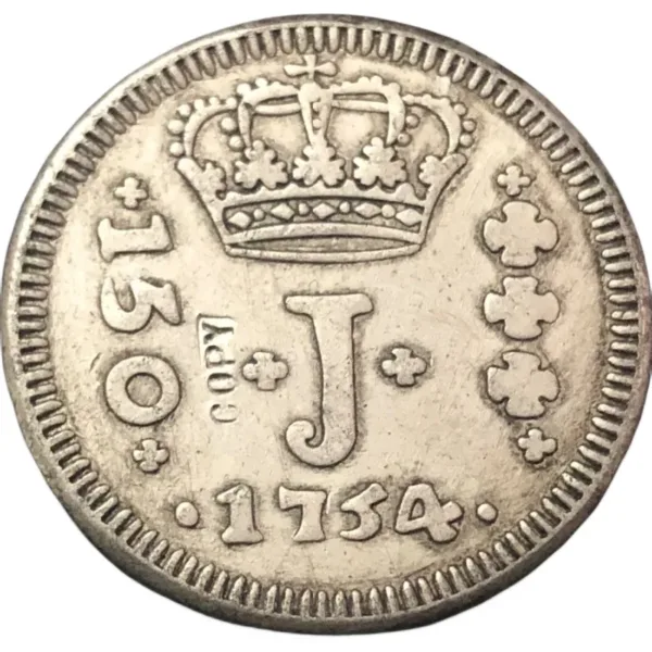 1754 Brazil 150 Reis Silver Plated Replica Coin