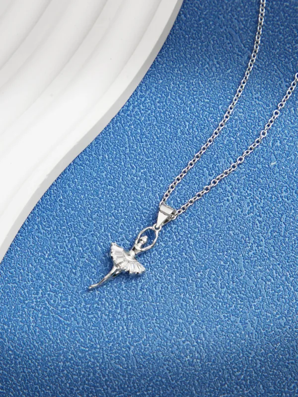 Sterling Silver Ballerina Pendant Necklace - Image 4