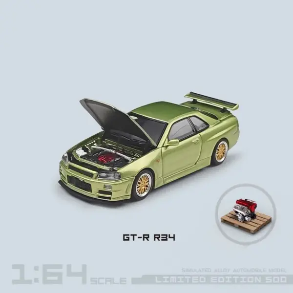 1/64 GTR34 Diecast Alloy Model Car - Image 5