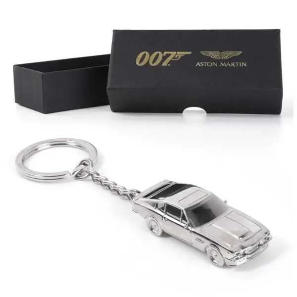 1:87 Scale Silver DB5 V8 Alloy Car Keychain - Image 5