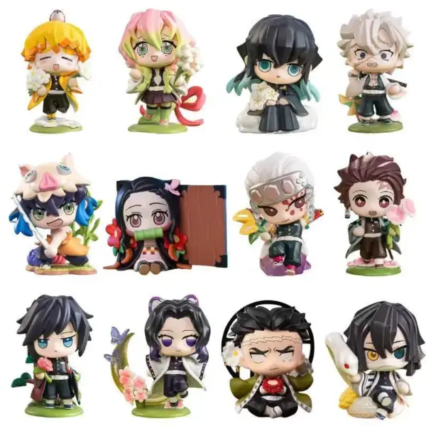 6Pcs Anime Figures Set - Demon Slayer Models