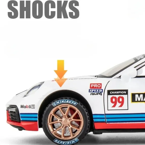 1:32 Metal Diecast Porsche 911 GT3 RSR Model - Image 4