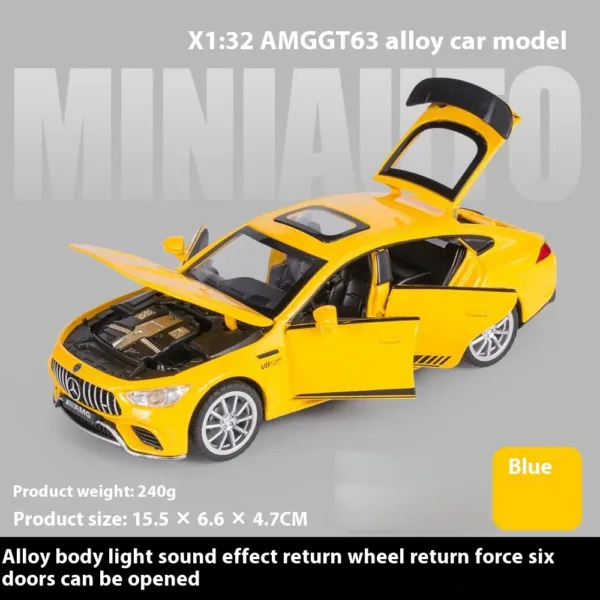 1:32 Mercedes Benz AMG GT63 Diecast Model - Image 7