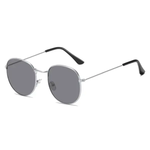 Vintage Round Metal Sunglasses for Women - Image 8