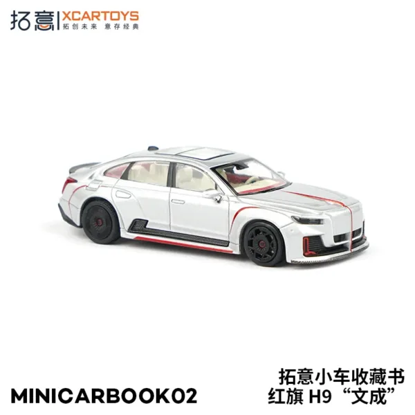 1/64 Diecast Model Car Hongqi H9 Red Flag - Image 5