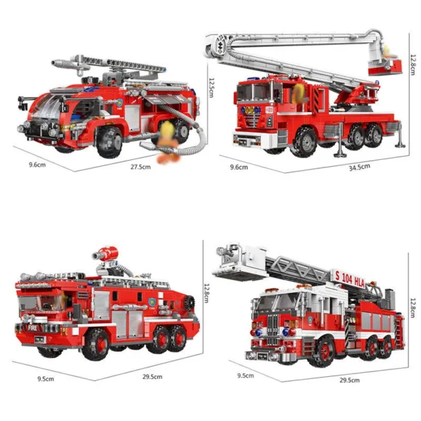 Fire Truck Building Blocks Set for Kids - Image 5