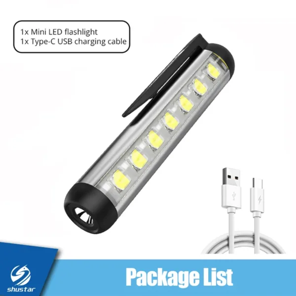 Rechargeable LED Flashlight Mini Work Light - Image 7