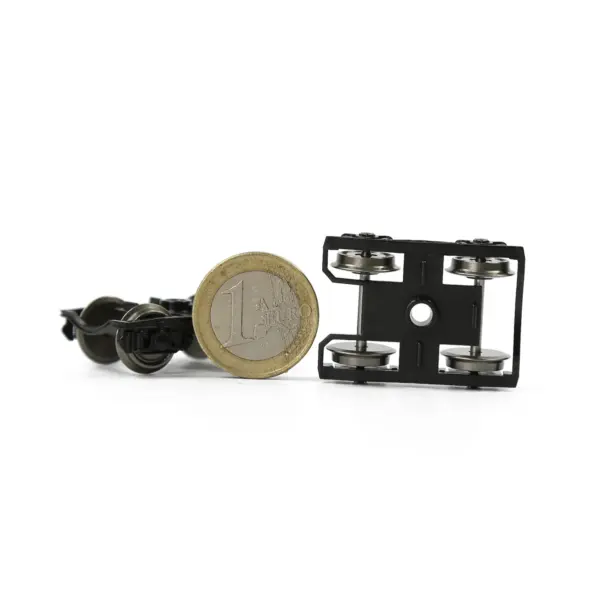 4pcs HO Scale Metal Train Bogies with Wheels - Image 2