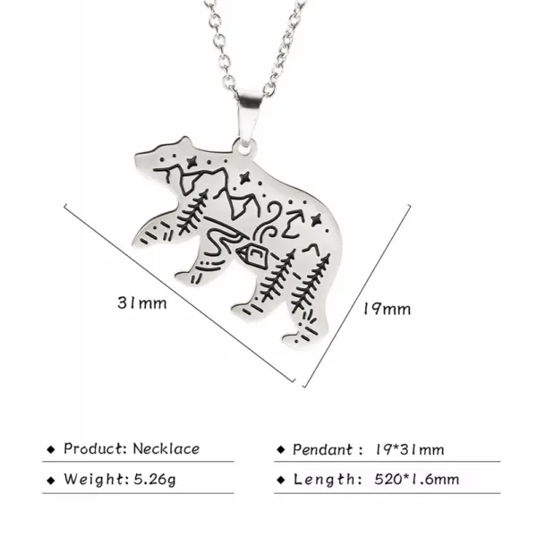 Stainless Steel Animal Pendant Necklace - Image 19