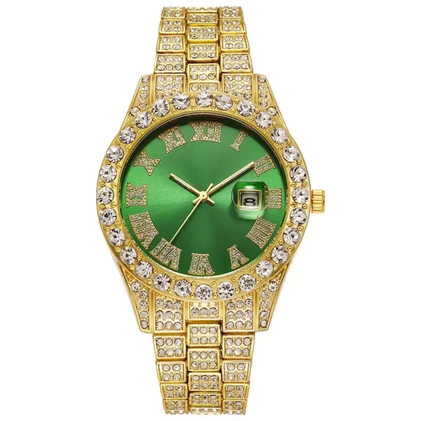 Luxury Hip Hop Quartz Watch with Rhinestones - Image 12