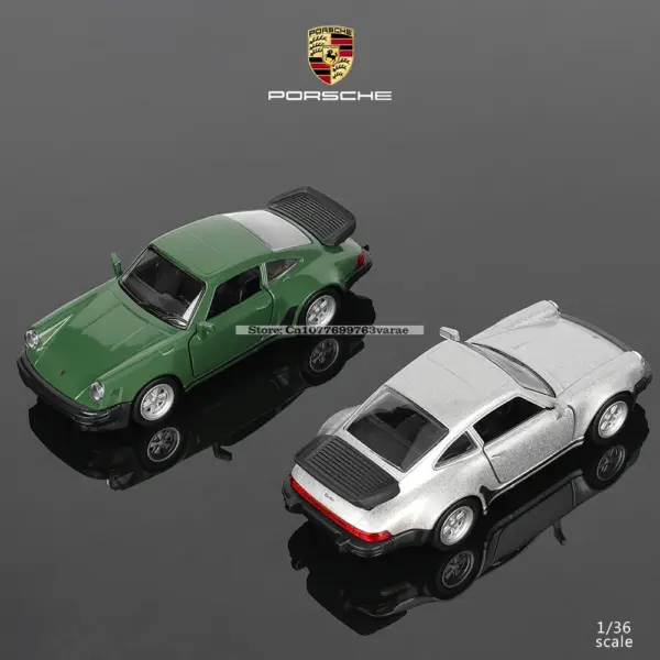 1:36 Diecast Porsche 911 Turbo Model Car - Image 2