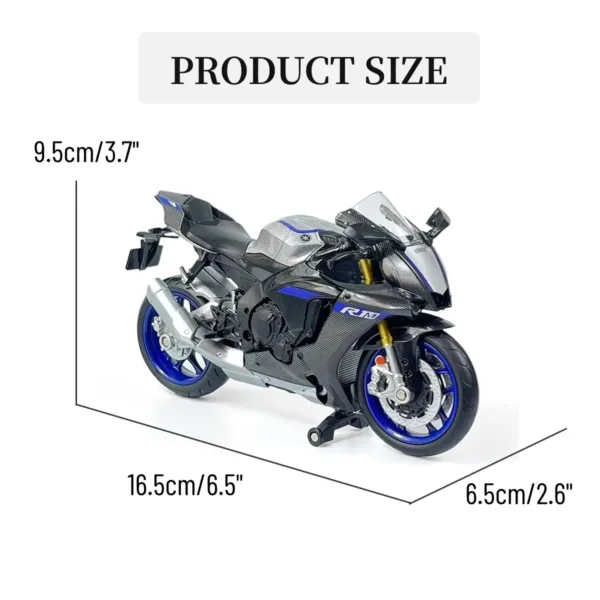 1:12 Scale YAMAHA YZF-R1M Motorcycle Model - Image 4