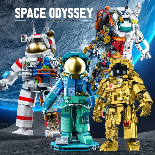 Astronaut Building Blocks Space Rocket Toy