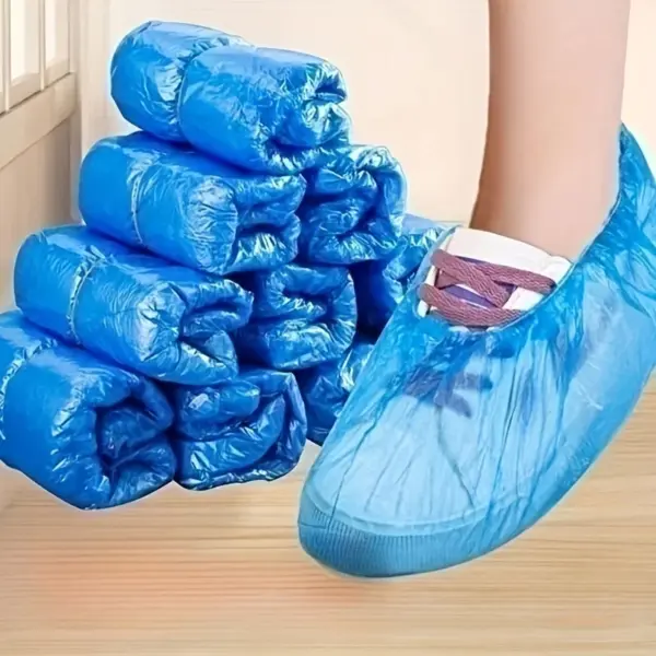 Disposable Waterproof Shoe Covers - Blue - Image 2