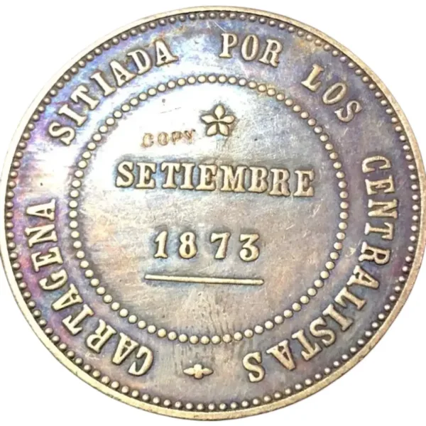 1873 Spain 5 Pesetas Replica Coin