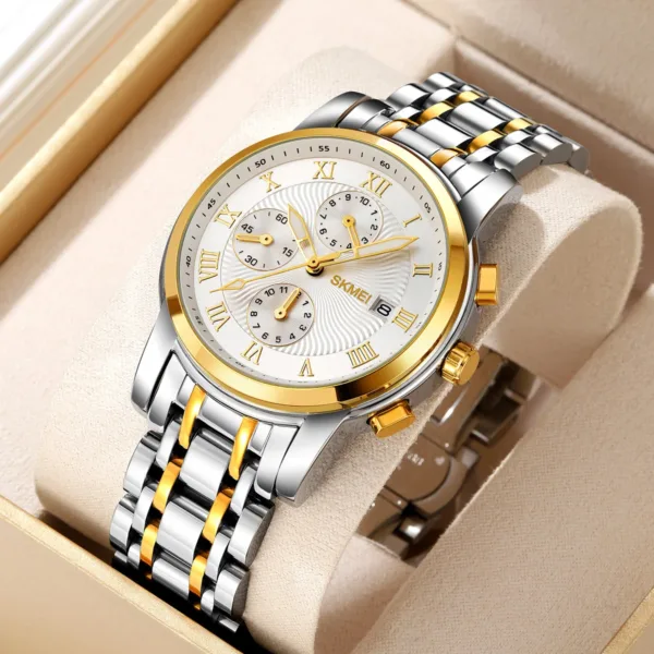 Men's Women's Stainless Steel Quartz Watch - Image 3