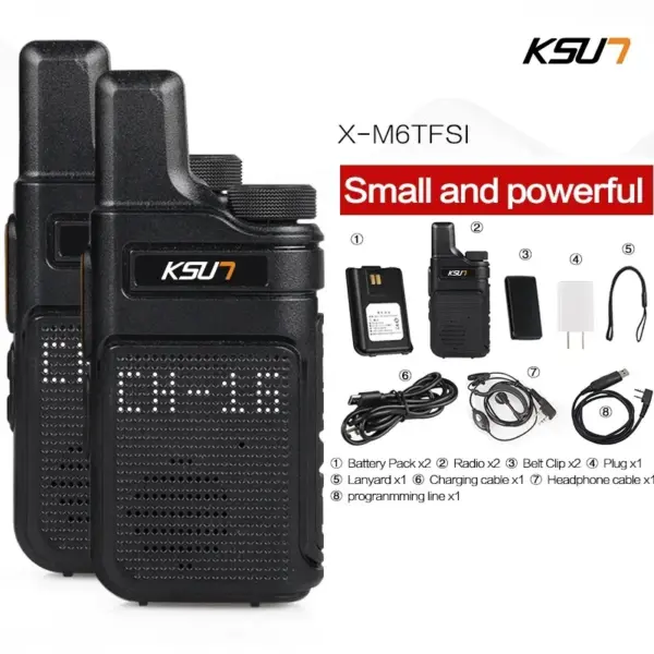 KSUT M6 Walkie Talkie Portable Two-Way Radio Set - Image 7