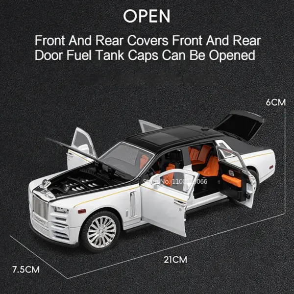 1/22 Scale Rolls Royce Phantom Diecast Model - Image 2