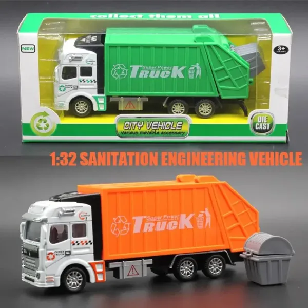 1:32 Diecast Simulation Garbage Truck Model - Image 3