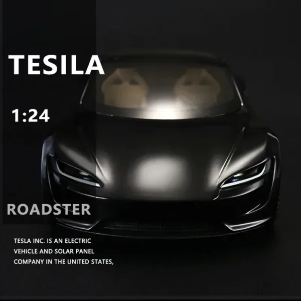 1:24 Scale Tesla Roadster Diecast Model Car - Image 4