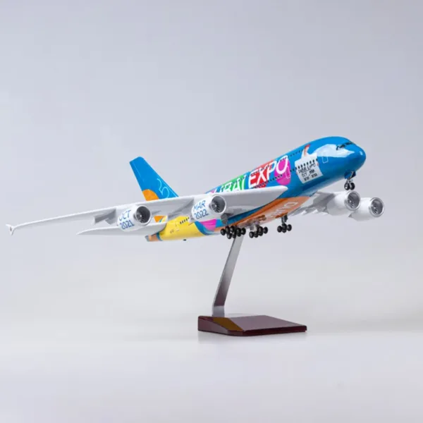 A380 UAE Model Airplane with Lights and Wheels - Image 8